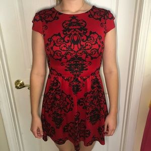 Red and Black Elegant Dress